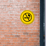 Circle Plus No Smoking Wall or Door Sign | Easy Installation | Health & Safety Signage