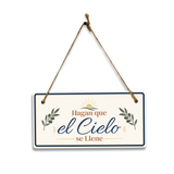 Spanish Inspirational Faith Phrases - 5 x 10" Hanging Signs