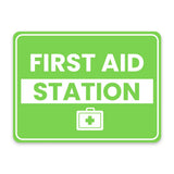 Classic Framed Plus First Aid Station Door or Wall Sign | Health and Safety Workplace Warning