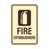 Signs ByLITA Portrait Round Fire Extinguishers Wall or Door Sign