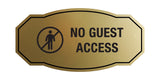 Signs ByLITA Victorian No Guest Access Stick Man Graphic Business Wall or Door Sign