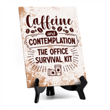 Coffee Lover's Table Sign with Acrylic Stand (6x8“) | Coffee Lovers | Office & Home Table Signs
