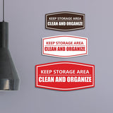 Signs ByLITA Fancy Keep Storage Area Clean and Organized Durable ABS Plastic Laser Engraved Easy Installation Elegant Design Wall or Door Sign