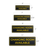Standard Plus Changing Room Available Wall or Door Sign | Exam Room Notices
