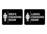 Signs ByLITA Classic Framed Men's Changing Room and Ladies Changing Room 2 PACK Wall or Door Sign