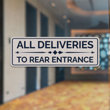 Standard Plus All Deliveries to Rear Entrance — Wall or Door Sign | Delivery & loading - Sign