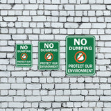 Portrait Round Plus No Dumping Protect Our Environment Wall or Door Sign | Health & Safety Signage