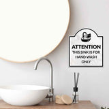 Attention This Sink is For Hand Wash Only' Headstone ? Wall/Door Restroom & Hygiene Sign