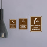 Portrait Round Plus Baby Changing Station Men's Room Wall or Door Sign | General Public Signage