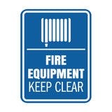 Signs ByLITA Portrait Round Fire Equipment Keep Clear Door or Wall Sign Easy Installation | Health And Safety | Building And Danger Signs