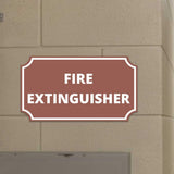 Notched Standard Fire Extinguisher Wall or Door Sign | Facilities and Rooms Sign