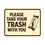 Signs ByLITA Classic Framed Please Take Your Trash With You Wall or Door Sign