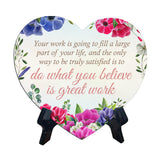 Motivational Inspirational Home Decoration Heart Table Signs | Cute Home Decor | Premium Hardboard | Elegant Design - 6 x 5" Table Sign