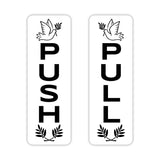 Signs ByLITA Vertical Push and Pull Door Signs (Peace Doves) Door Signs
