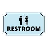 Notched Standard Restroom Wall or Door Sign | Warning/Safety/Reception