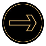 Signs ByLITA Circle Directional Arrow Right Graphic Door or Wall Sign | Easy Installation | Durable Construction | Promote Health And Safety | Caution Warning Sign for Home, Business and Office Spaces