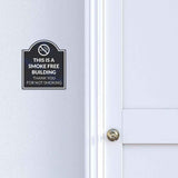 This is A Smoke Free Building Thank You for NOT Smoking' Headstone ? Wall/Door Restroom & Hygiene Sig