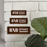 Standard Plus BNB Entrance (Left Arrow) Door or Wall Sign | BnB Hosting Signage