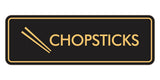 Signs ByLITA Standard Chopsticks Door or Wall Sign Easy Installation | Durable Construction | Kitchen Essentials | Hygiene | AirBnB Signs