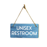 Unisex Restroom 5x10 Hanging Plus Wall or Door Sign | Public Spaces Decor