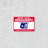 Classic Framed Plus Brave, Loyal, Resilient: Celebrating Veterans’ Sacrifices Door or Wall Sign | 2nd Amendment Protection