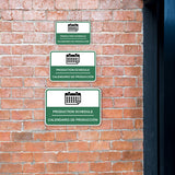 Classic Framed Plus Production Schedule Wall or Door Sign | Bilingual Spanish and English Workplace Safety Signage