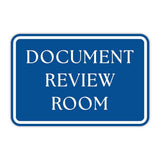 Classic Framed Plus Document Review Room Door or Wall Sign | Court Rooms