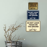 Signs ByLITA Classic Framed Do Not Leave Trash On The Ground Wall or Door Sign