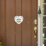 Signs ByLITA Please Do Not Knock Or Ring Doorbell' 6x6" Hanging Heart Sign | Health & Hygiene Signs