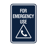 Signs ByLITA Portrait Round For Emergency Use Wall or Door Sign