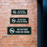 Standard Plus No Outside Food Or Drink Wall or Door Sign | Public Spaces Signage