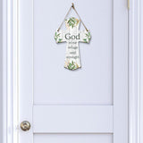 God is our refuge and strength Cross Hanging Sign | Rustic Twine | Inspiring Religious Bible Decor