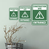 Portrait Round Plus Construction Site Entrance Wall or Door Sign | Health And Safety Signage
