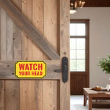 Notched Standard Watch Your Head Wall or Door Sign | Safety & Caution