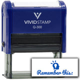 Vivid Stamp Remember This: Self-Inking Rubber Stamps Teachers And Schools | Motivational Stamps For Children | Re-inkable Ink Pad