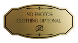 Signs ByLITA Victorian No Photos: Clothing optional Wall or Door Sign