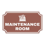 Notched Standard Maintenance Room Wall or Door Sign | Facilities and Rooms Sign