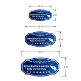 Victorian Plus Fishermen's Haven Reel in the Fun Wall or Door Sign | Boat Signage