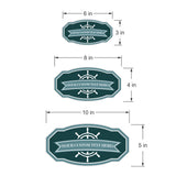 Victorian Custom plus Boat (Nile Blue) Door or Wall Sign | Easy Installation | Family & Business Signage