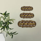 Designer Plus Gossip and Cafecito Door or Wall Sign | Funny Spanish Signs For Stores & Businesses