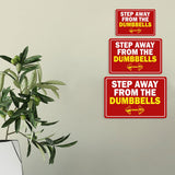 Classic Framed Plus Step Away From The Dumbbells Door or Wall Sign | Gym Etiquette Signage