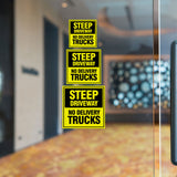 Square Plus Steep Driveway No Delivery Trucks Wall or Door Sign | Health & Safety Warehouse Business Signage