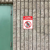Portrait Round Plus No Climbing Electrical Poles Door or Wall Sign | Electrical Hazard Safety Signs