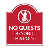 No Guests Beyond This Point' Headstone - Wall or Door Signs ? Access & Control Sign