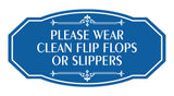 Signs ByLITA Victorian Please Wear Clean Flip Flops Or Slippers Wall or Door Sign