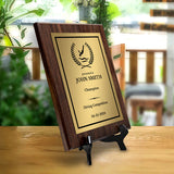 Diving Customizable Wooden Award Plaque | Easel Mount Option | Achievement and Recognition Personalizable Plaques | Sports Award