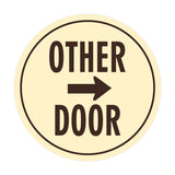 Signs ByLITA Circle Other Door (Right Arrow) Wall or Door Sign