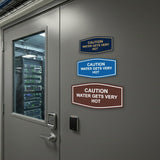 Signs ByLITA Fancy Caution Water Gets Very Hot Sign | Durable Plastic | Vibrant Colors | Powerful Foam Tape