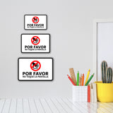 Classic Framed Plus Por favor No Toque La Pantalla Door or Wall Sign | Spanish | Office Business Warning