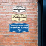 Signs ByLITA Fancy Help Keep Our Air Fresh: No Smoking Allowed Easy Installation | Durable Construction | Barbers | Grooming and Styling | Hair Wall or Door Sign